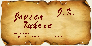 Jovica Kukrić vizit kartica